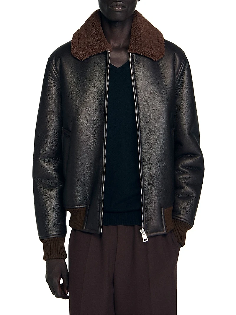 Reversed Leather Jacket