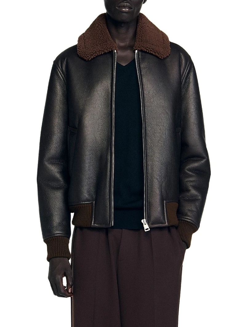 Reversed Leather Jacket