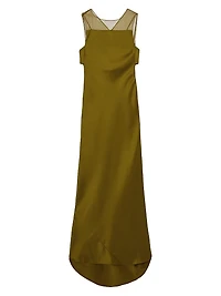 Opi Cut-Out Satin Maxi Dress