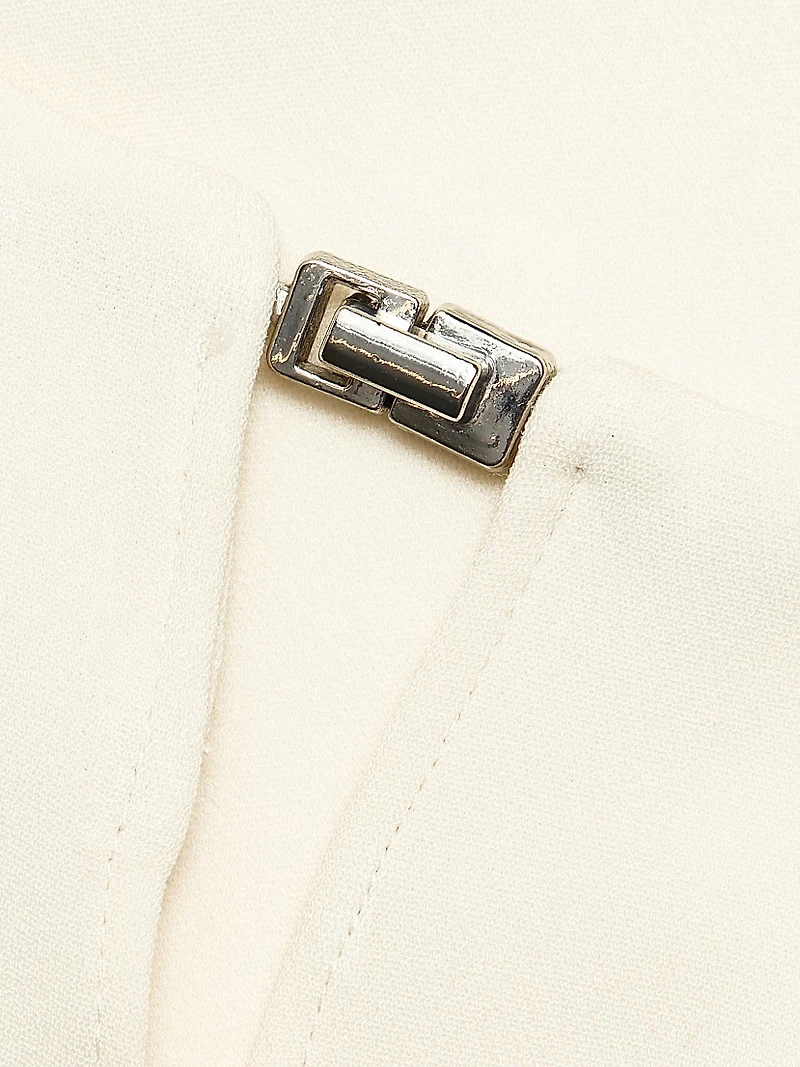 Luella Crépe Ruffle Blouse