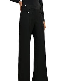 Athena Wool Flared Trousers