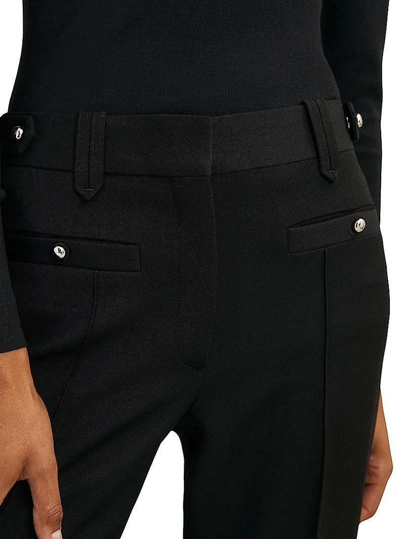 Athena Wool Flared Trousers