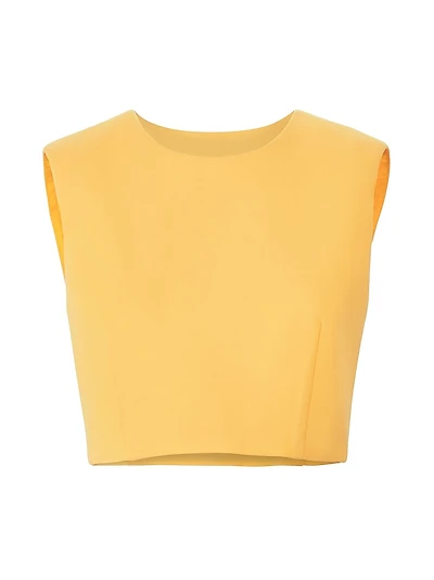 Wool-Blend Sleeveless Crop Top