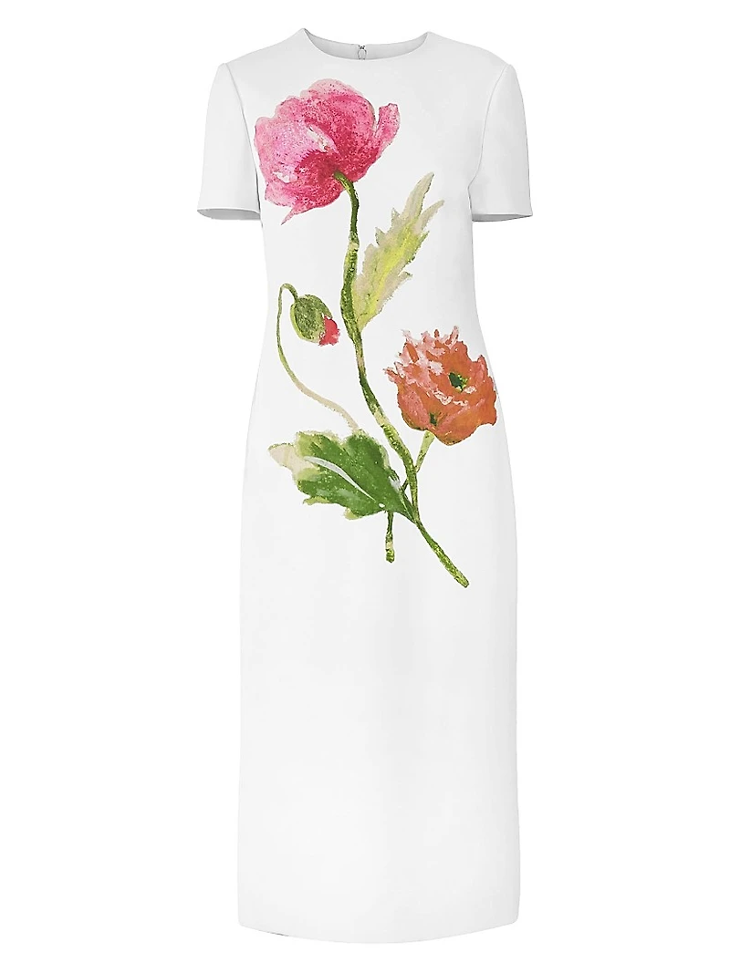 Floral Sheath Midi-Dress