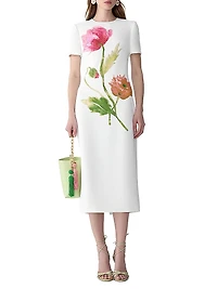 Floral Sheath Midi-Dress