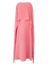Cape Front Crepe Gown