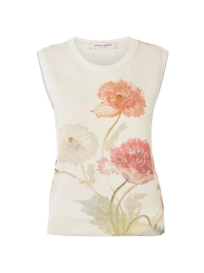 Floral Silk-Cotton Tank
