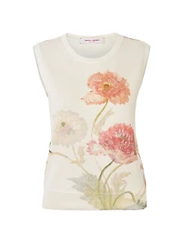 Floral Silk-Cotton Tank
