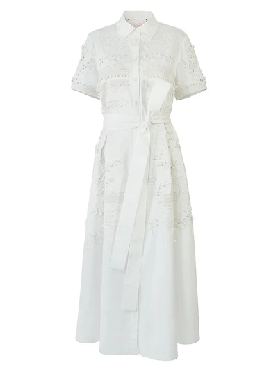 Floral Embroidered Cotton Shirtdress