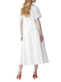 Floral Embroidered Cotton Shirtdress