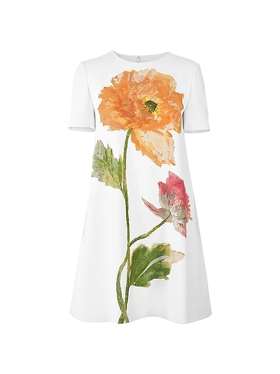 Floral Short-Sleeve Minidress