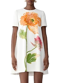 Floral Short-Sleeve Minidress