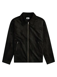 University Suede Zip Jacket