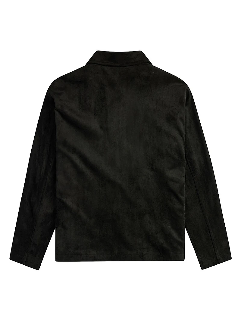 University Suede Zip Jacket