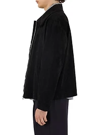 University Suede Zip Jacket