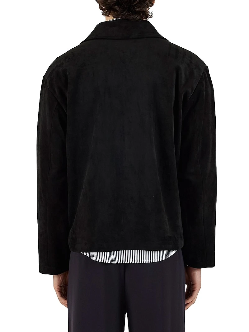 University Suede Zip Jacket