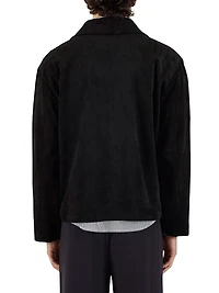 University Suede Zip Jacket