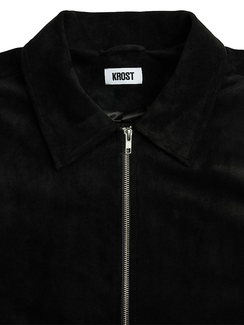University Suede Zip Jacket