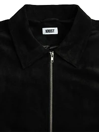 University Suede Zip Jacket