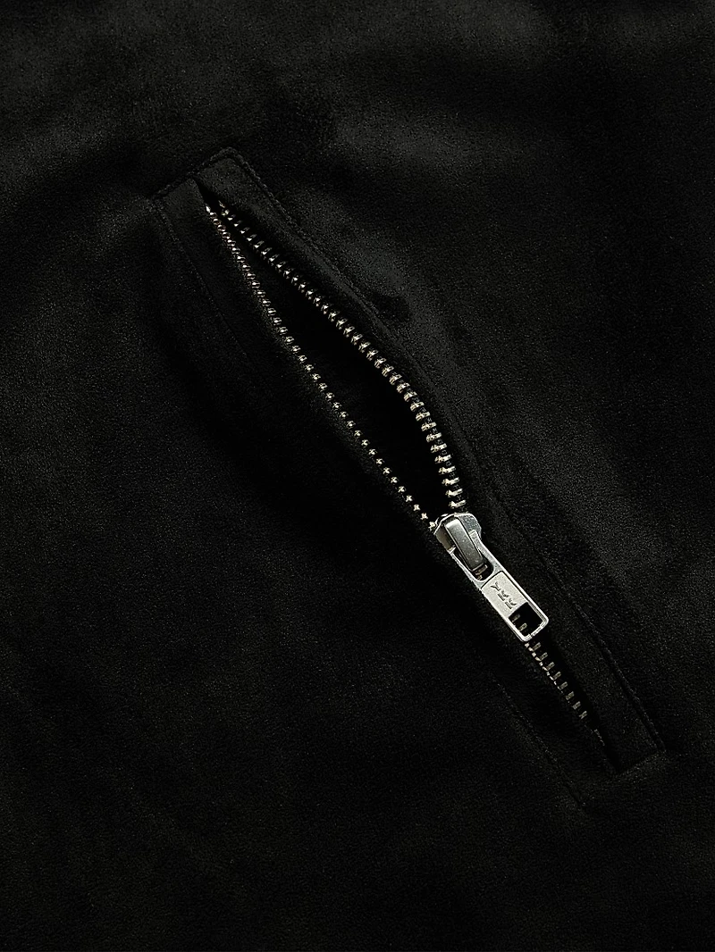 University Suede Zip Jacket