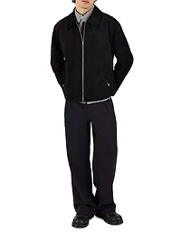 University Suede Zip Jacket