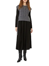 2 1 Jersey and Wool Knit Dress