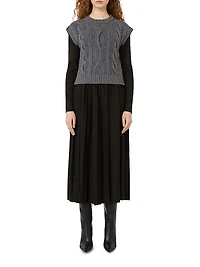 2 1 Jersey and Wool Knit Dress