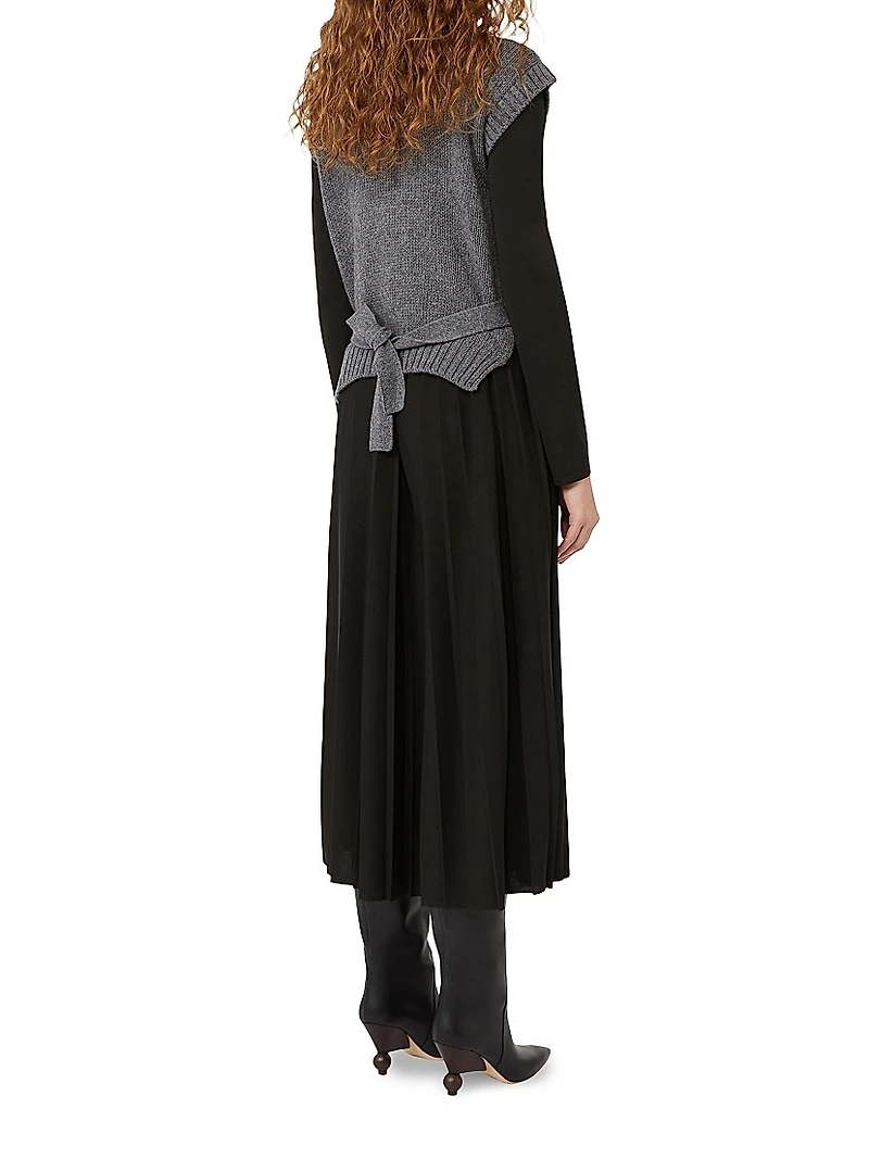 2 1 Jersey and Wool Knit Dress