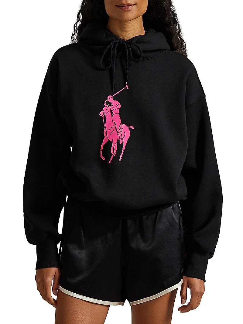 Cotton-Blend Logo Hoodie