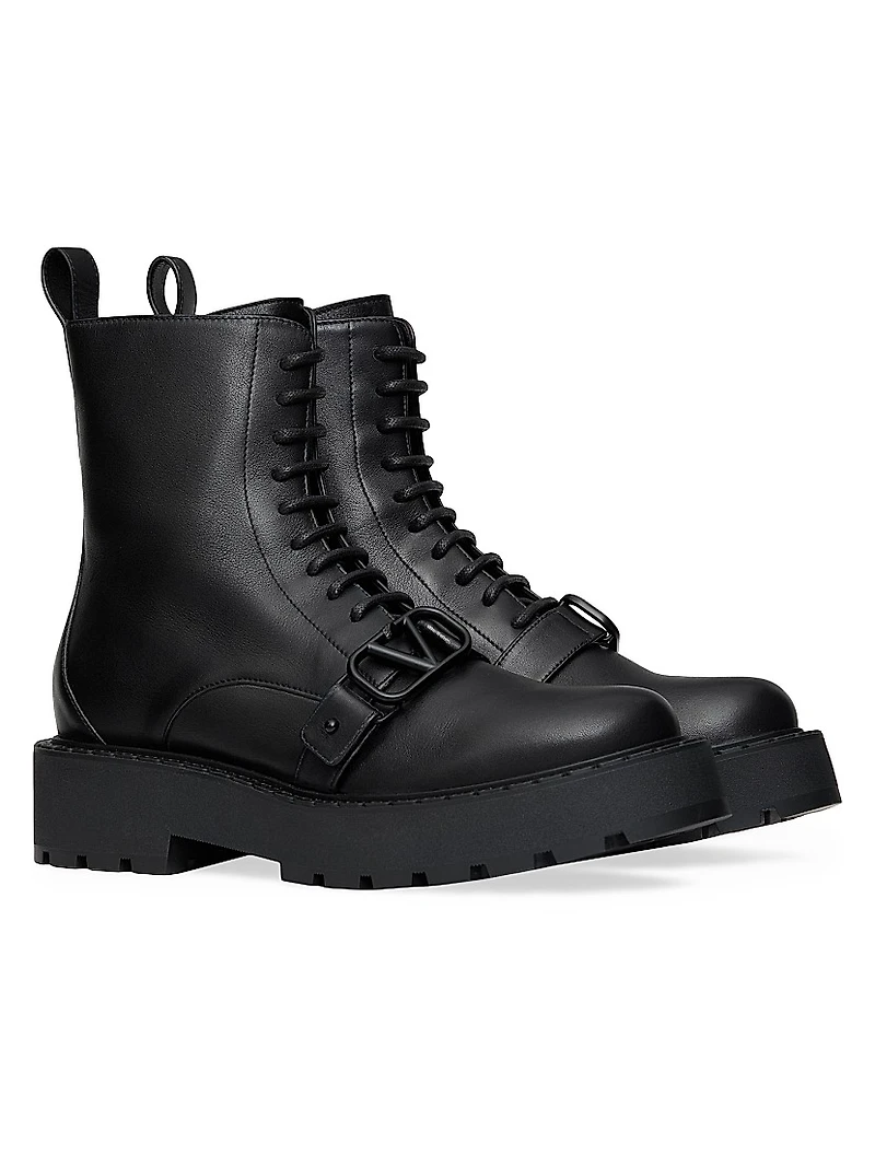 VLogo 45MM Signature Calfskin Combat Boots