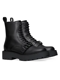 VLogo 45MM Signature Calfskin Combat Boots