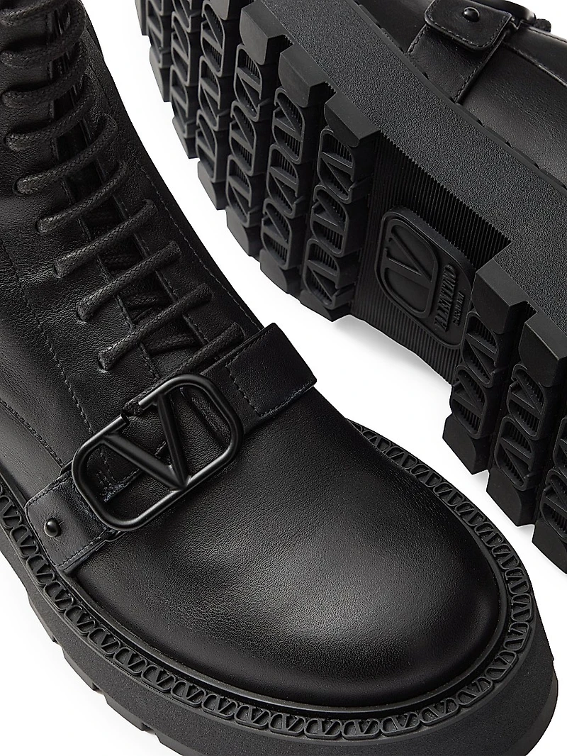 VLogo 45MM Signature Calfskin Combat Boots
