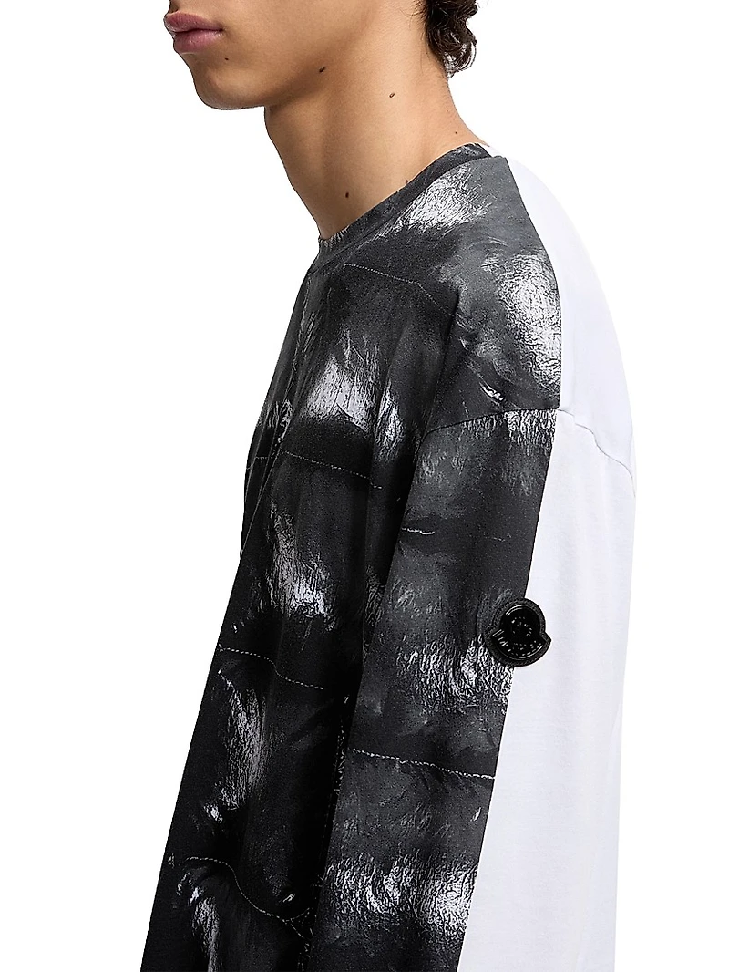 Moncler x A$AP Rocky Long-Sleeved Crew Neck T-Shirt Cotton