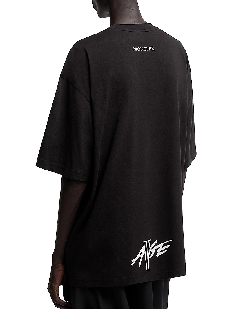 Moncler x A$AP Rocky Crew Neck T-Shirts Cotton