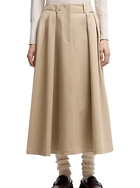 Midi Skirt Cotton Gabardine