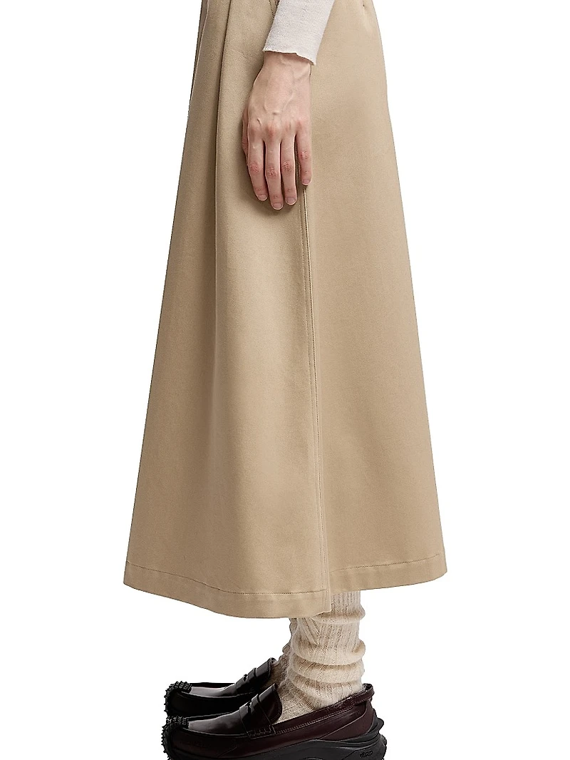 Midi Skirt Cotton Gabardine