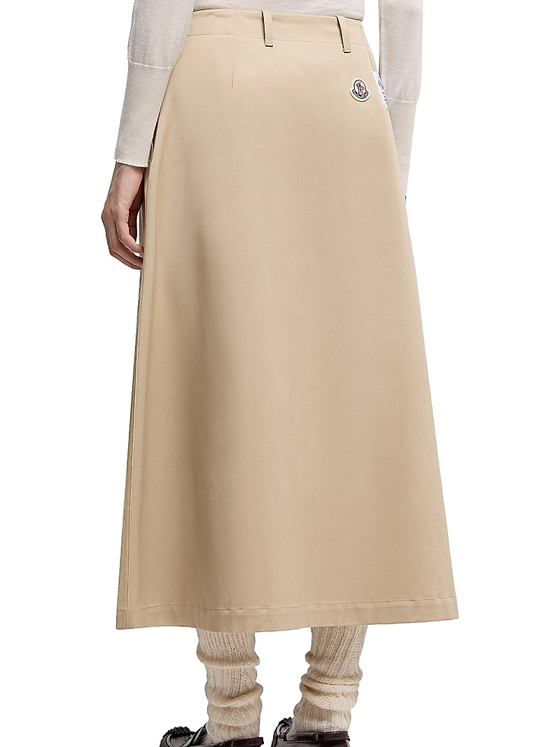 Midi Skirt Cotton Gabardine