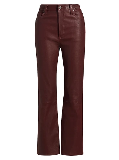 Reboot Leather Boot-Cut Pants