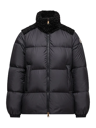 Esnaie Puffer Jacket with Teddy Trim