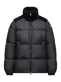 Esnaie Puffer Jacket with Teddy Trim