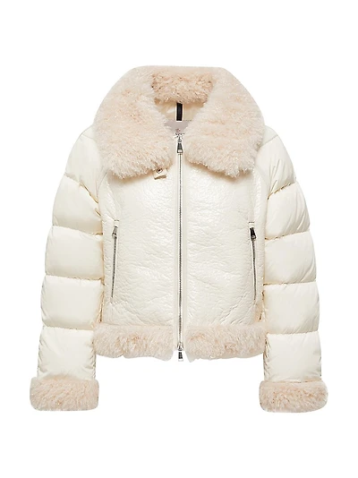 Rubrouk Puffer Jacket with Teddy Trim