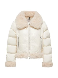 Rubrouk Puffer Jacket with Teddy Trim