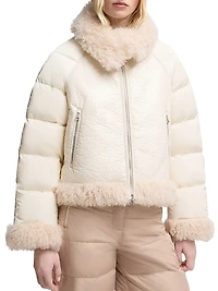 Rubrouk Puffer Jacket with Teddy Trim