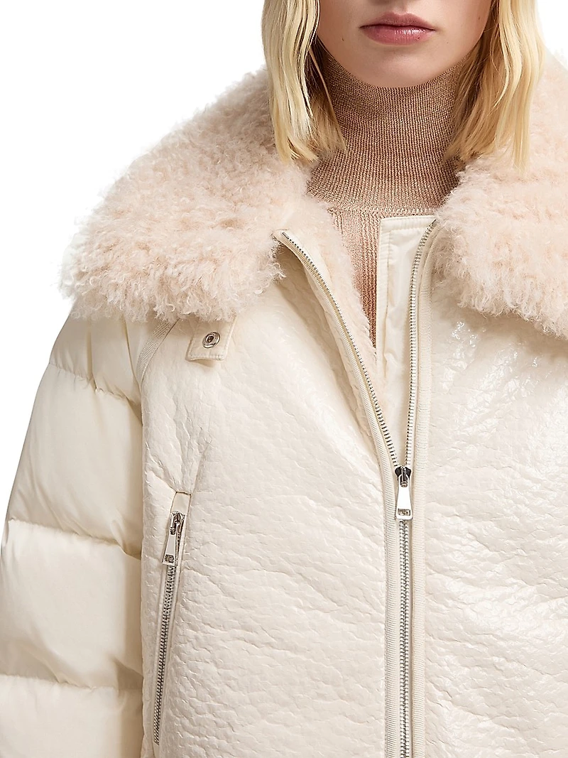 Rubrouk Puffer Jacket with Teddy Trim