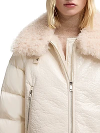 Rubrouk Puffer Jacket with Teddy Trim