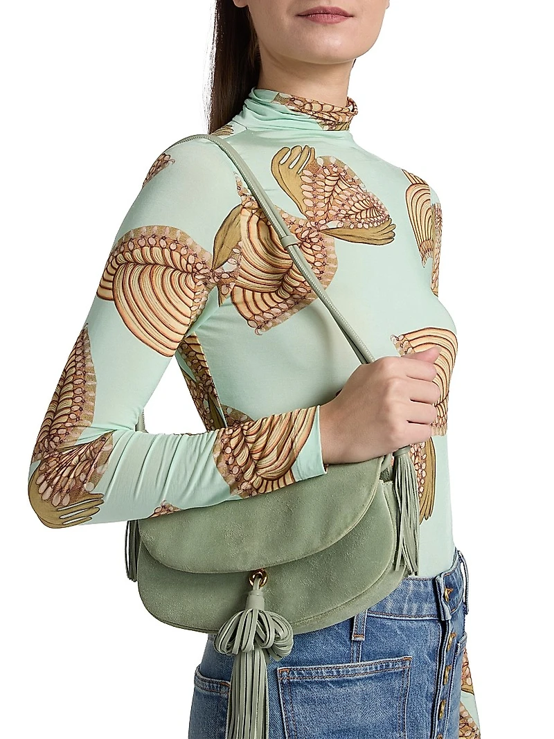 Aurelia Stretch-Knit Turtleneck Top