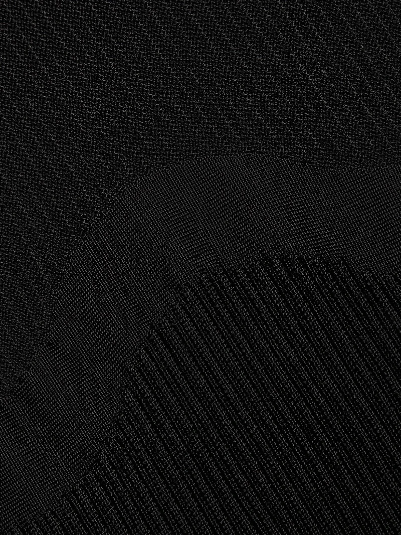 Ayla Ribbed Sheer-Panel Top