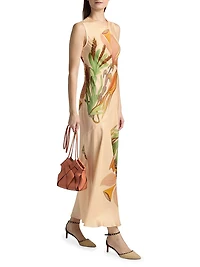 Anna Zemankova Gaea Floral Silk Maxi Dress