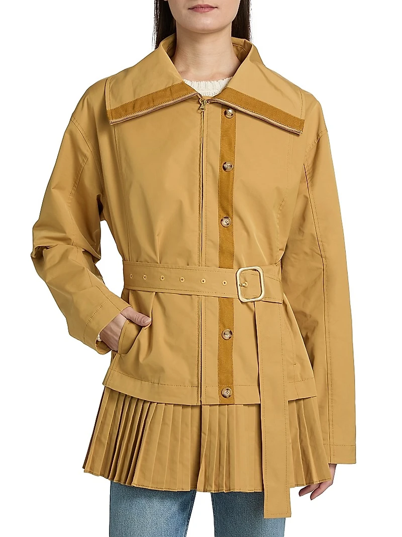Lison Pleated Belted Jacket