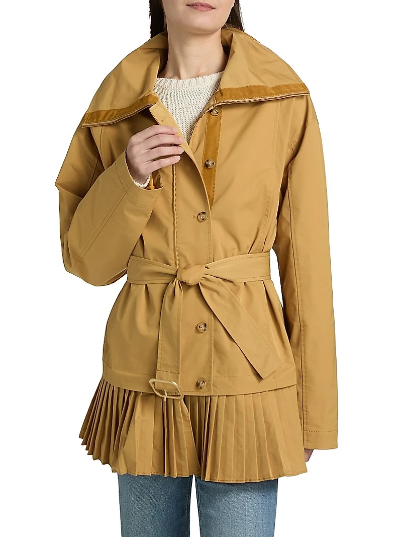 Lison Pleated Belted Jacket